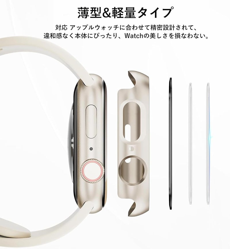 LYAROMIS عبوة مكونة من 4 حالات لساعة Apple Watch، غطاء واقي مقاوم للصدمات مزود بحامي شاشة من الزجاج المقوى، مناسب للسلسلات 9/8/7/SE/6/5/4/3/2/1 (الألوان: أسود، شفاف، أزرق داكن، أخضر داكن، 42 مم) - Image 5