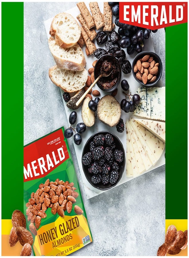 Emerald Nuts Honey Glazed Almonds (1-Pack), 5.5oz Resealable Bag, Kosher Dairy Certified, Non-GMO, Contains No Artificial Preservatives, Flavors or Synthetic Colors - Image 3