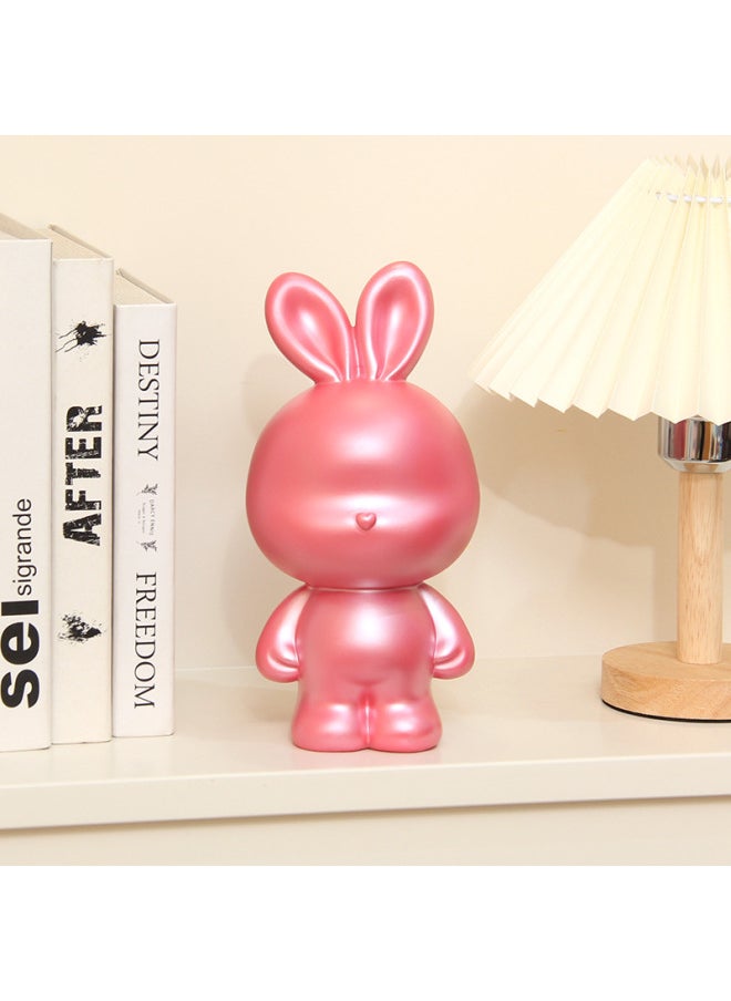 Generic - Love Rabbit Piggy Bank 2023 Children's Girl's Piggy Bank Internet Celebrated Cash Box Large Wine Cabinet Decorative Ornaments-Color:Love Rabbit Piggy Bank-dream Powder - Image 1