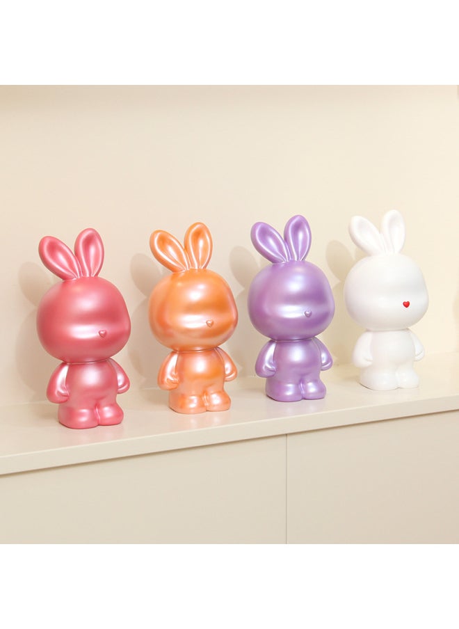 Generic - Love Rabbit Piggy Bank 2023 Children's Girl's Piggy Bank Internet Celebrated Cash Box Large Wine Cabinet Decorative Ornaments-Color:Love Rabbit Piggy Bank-dream Powder - Image 1