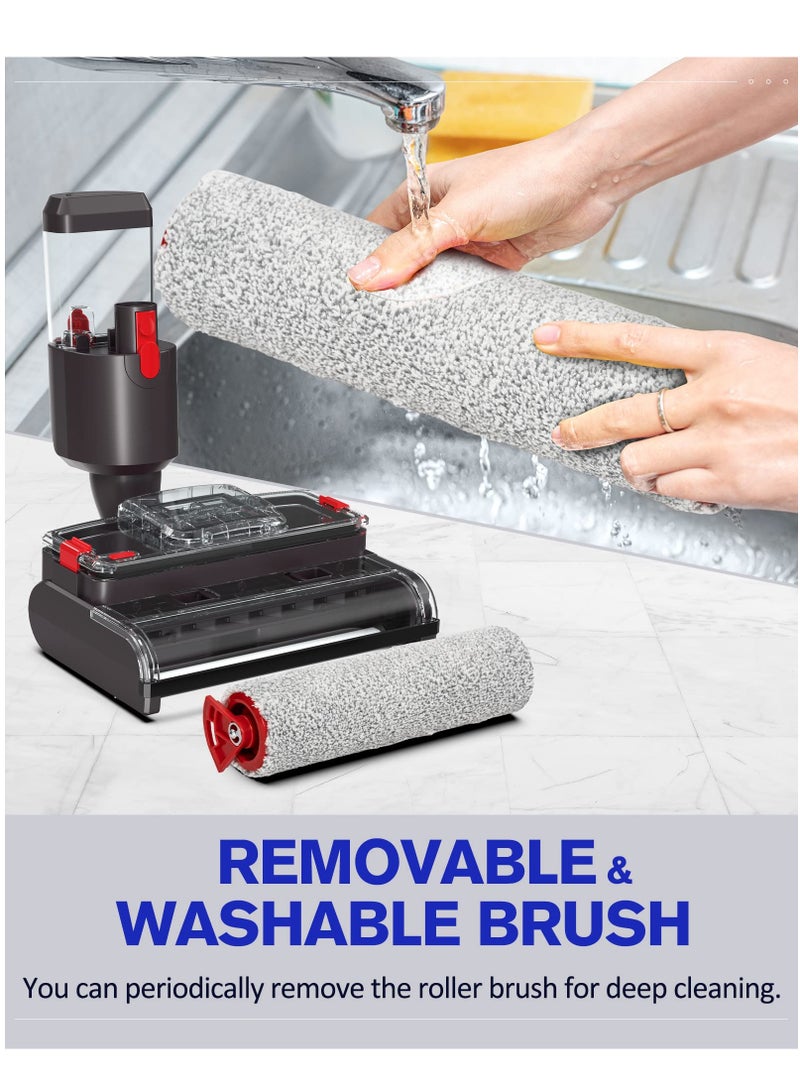 Electric Wet Dry Mop Head for Dyson V8 V7 V10 V11 V15 - Automatic Roller Brush for Pet Hair & Stains on Hard Floors & Rugs