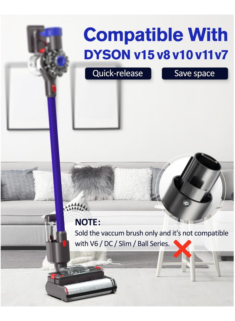 Electric Wet Dry Mop Head for Dyson V8 V7 V10 V11 V15 - Automatic Roller Brush for Pet Hair & Stains on Hard Floors & Rugs