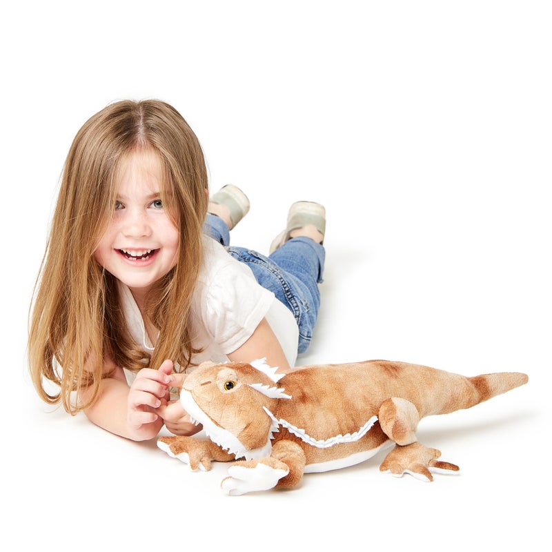 Zappi Co Children's 100% Recycled Realistic Lifelike Large Plush Toy - Soft & Cuddly Stuffed Animal for Boys and Kids (50cm Length) (Bearded Dragon) - Image 1