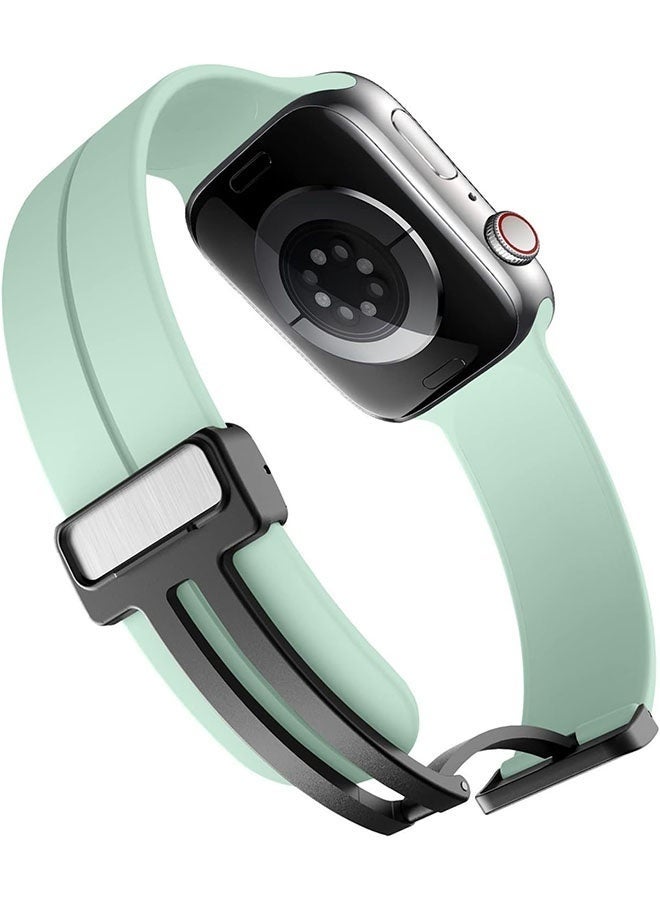 DUSALA Magnetic Silicone Watch Band 38mm/40mm/41m Quick Release Strap for Men & Women Soft Skin Friendly Sport Replacement Band for Smartwatch & Analog Watches Durable, Waterproof, Magnetic Folding Clasp for All-Day Comfort - Image 2