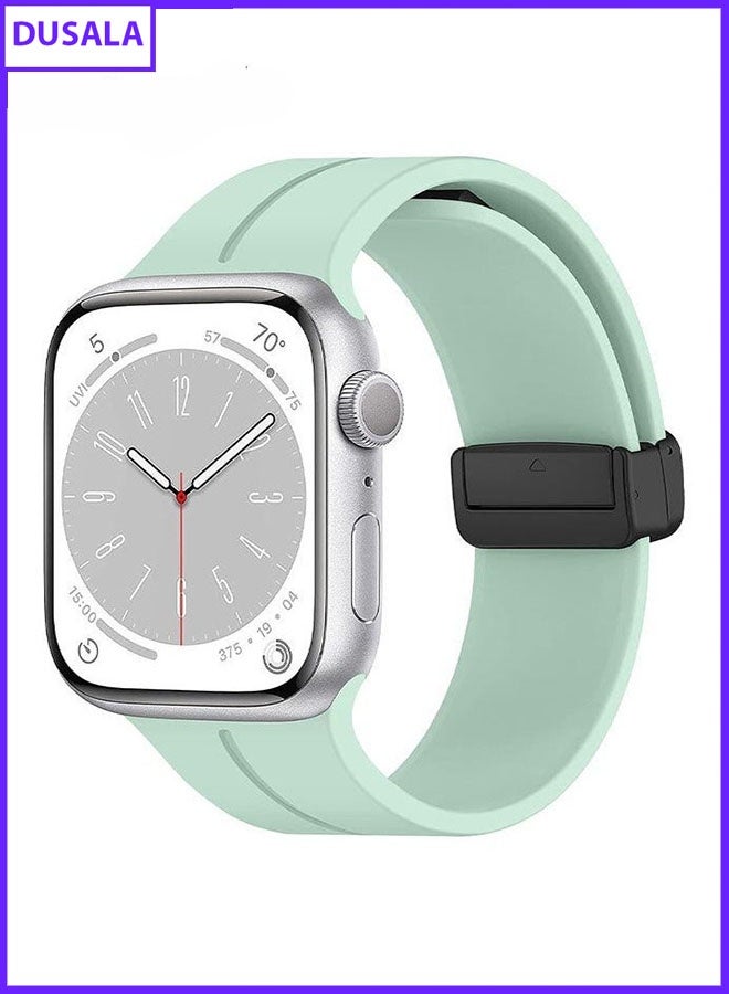 DUSALA Magnetic Silicone Watch Band 38mm/40mm/41m Quick Release Strap for Men & Women Soft Skin Friendly Sport Replacement Band for Smartwatch & Analog Watches Durable, Waterproof, Magnetic Folding Clasp for All-Day Comfort - Image 1