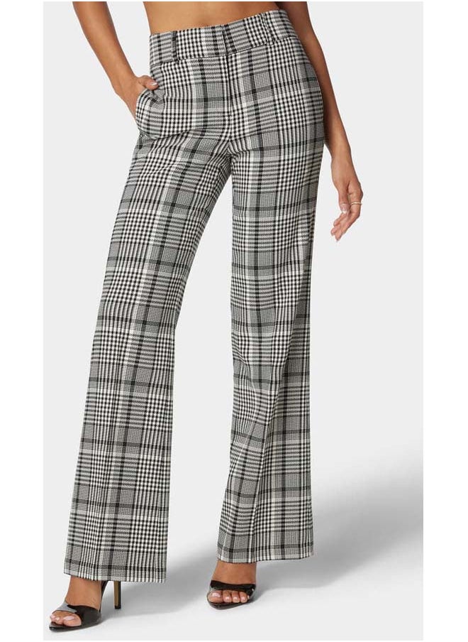 bebe High Waist Belted Novelty Wide Leg Pant  - Image 2