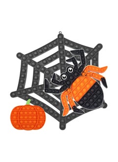 NQOOH Large Pop It Fidget Toy Set Three-Piece Halloween Spider Web Pumpkin Shapes Sensory Stress Relief Toy  - Image 1