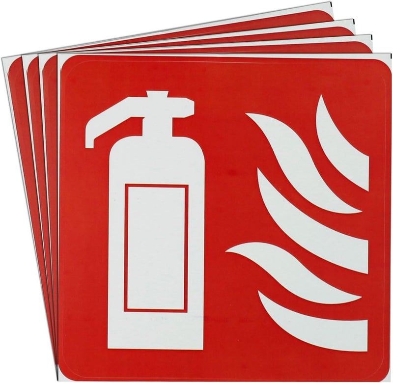 ARS- Fire Extinguisher Sign | Self Adhesive Vinyl Decal Sticker | Pack of 4 Pcs - Image 2
