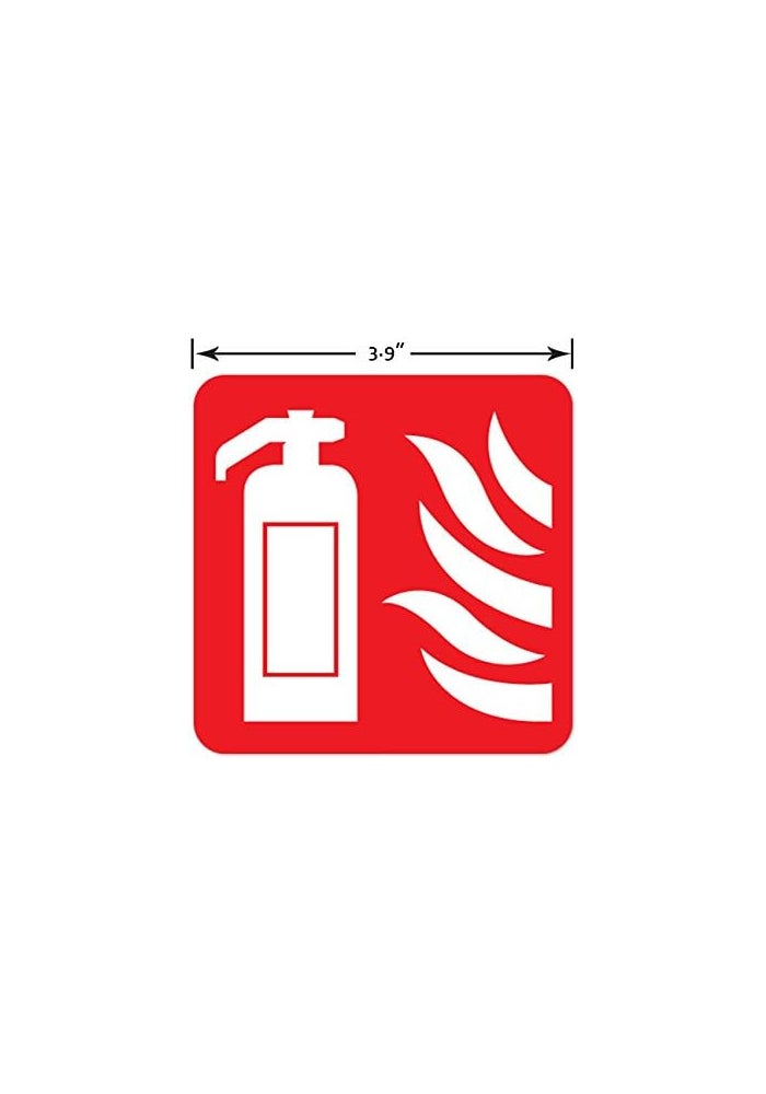 ARS- Fire Extinguisher Sign | Self Adhesive Vinyl Decal Sticker | Pack of 4 Pcs - Image 3