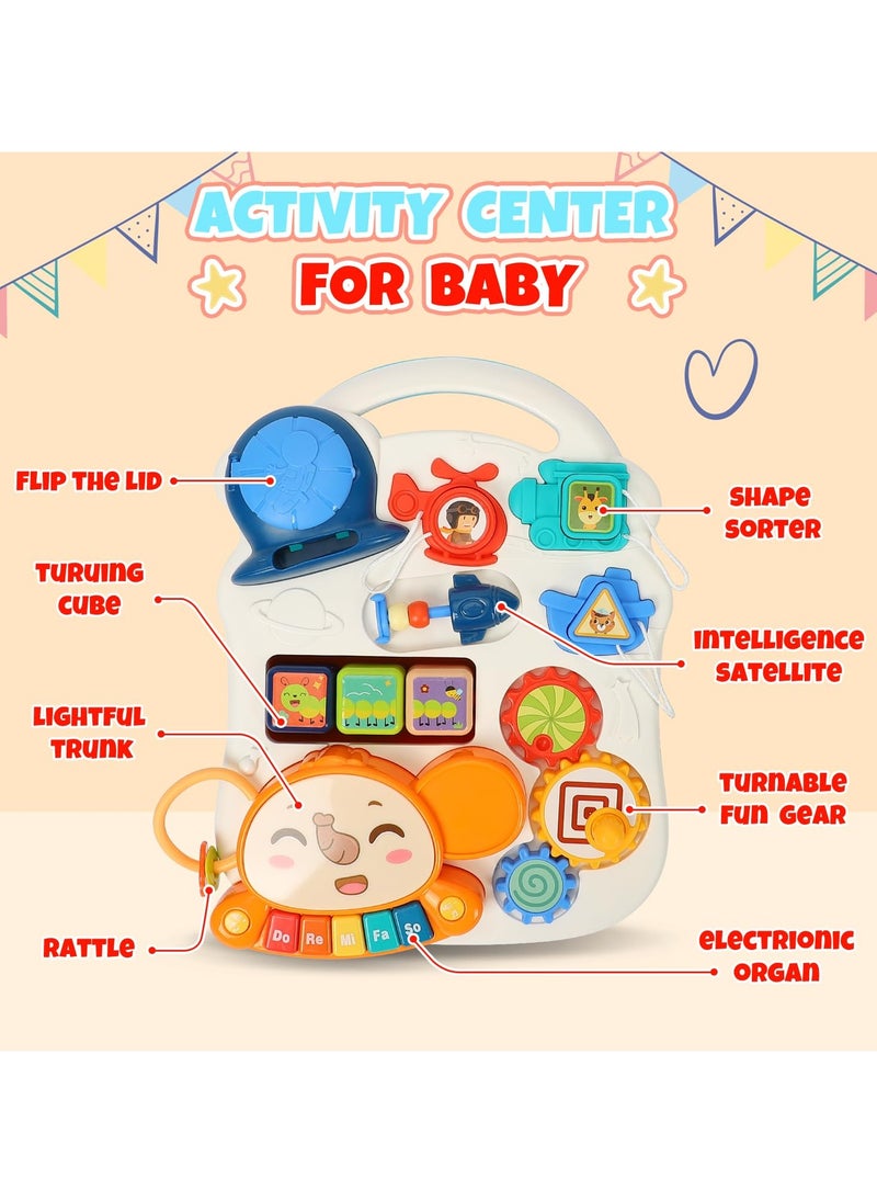 NNEWVANTE 3 in 1 Baby Push Walker and Activity Center for boy, Sit to Stand Walker for Babies 6-12 Months, Baby Walking Toys with Music Panel for Infants, Push Toys for Toddlers Learning to Walk Red  - Image 5