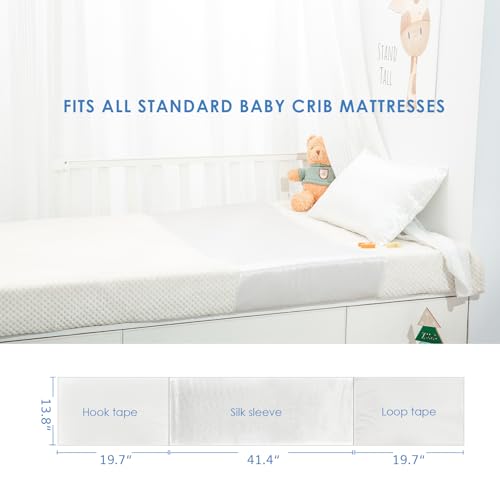 PROMEED 23 Momme Silk Crib Slip for Baby Hair, No More Bed Head and Baby Bald Spots, 100% Silk Crib/Bassinet Sheets for Baby Boy/Girl (White) - Image 5