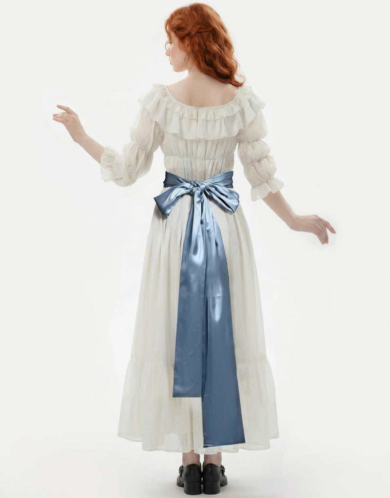 miccostumes Women's Regency Dress Empire Waist Dress Medieval Renaissance Costume Victorian Rococo Dress (XL) - Image 3