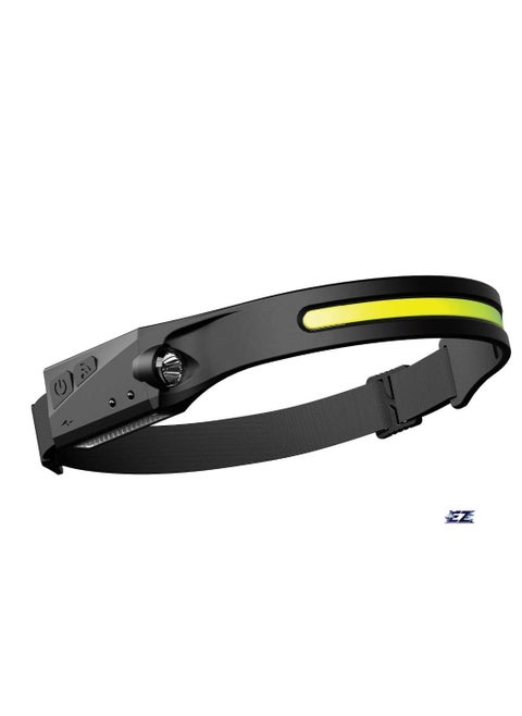 Rechargeable LED Headlamp Flashlight with 5 Modes & Motion Sensor – 350 Lumen, 230° Wide Beam, Waterproof, Induction Mode for Outdoor Activities, Running, Camping, Repairing – Durable & Hands-Free Lighting