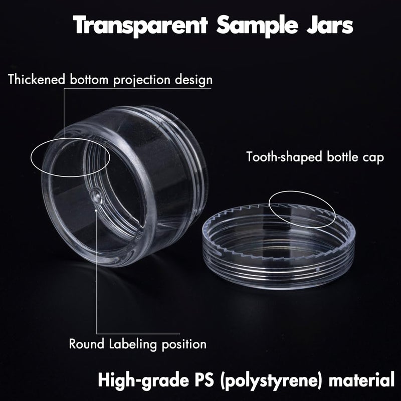 GOLACKY 15 Grams Small Plastic Jars with Lids, 12 Pack Travel Cosmetic Containers, Empty Sample Jars with Lids, Body Butter Jars with Lidss and Makeup Spoons - Image 3
