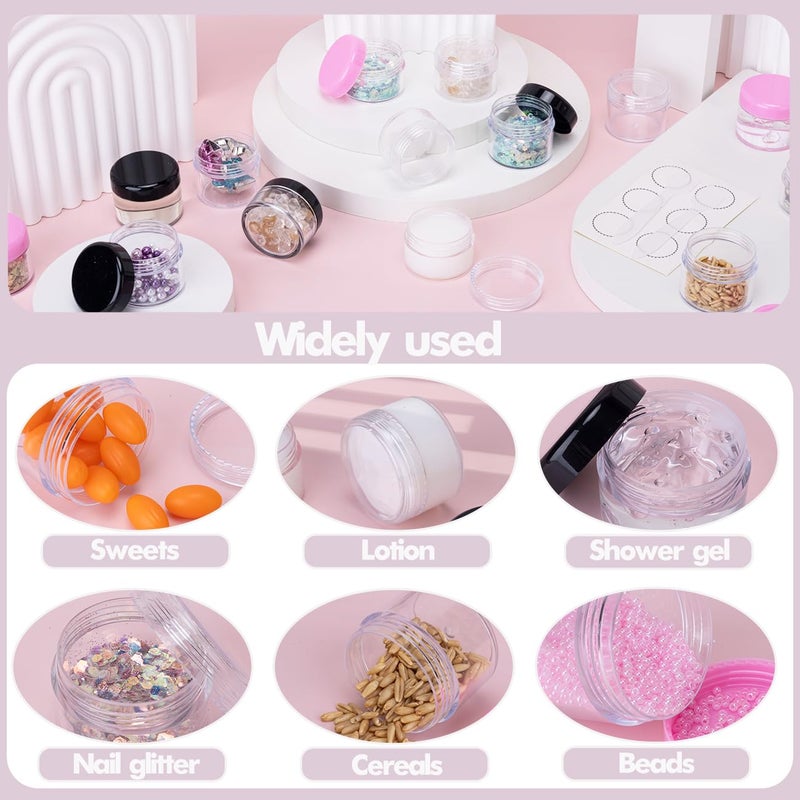 GOLACKY 15 Grams Small Plastic Jars with Lids, 12 Pack Travel Cosmetic Containers, Empty Sample Jars with Lids, Body Butter Jars with Lidss and Makeup Spoons - Image 4