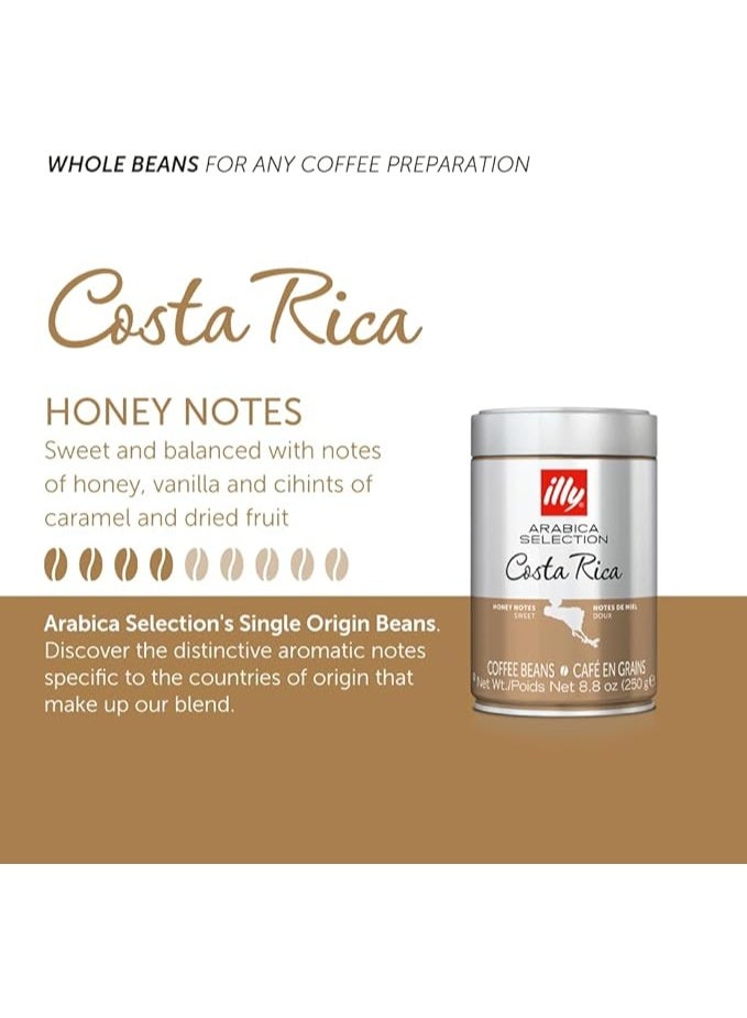 illy Coffee, Arabica Selection Whole Bean Costa Rica, Single Origin, 100% Arabica Coffee, All-Natural, No Preservatives, 250g (Pack of 1) - Image 2