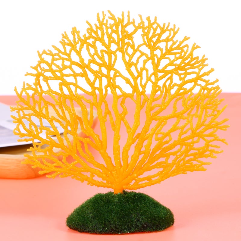 Artificial Coral Ornament Decoration for Aquarium Fish (Orange) - Image 1