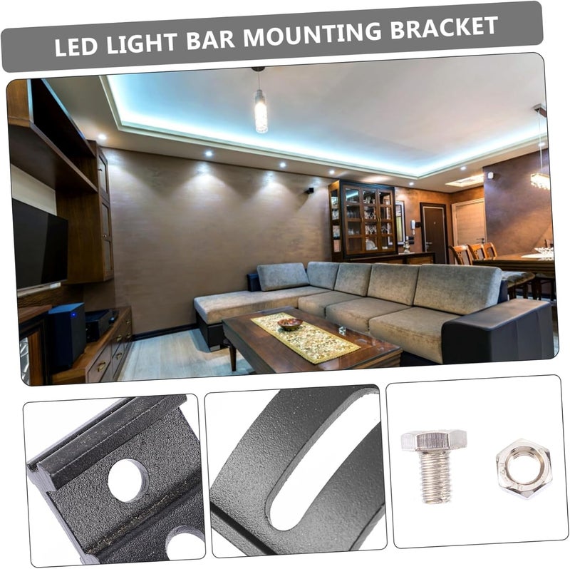 مجموعة حوامل قضيب الإضاءة LED القابلة للتعديل من Luxshiny للتركيب العالمي المتوافقة مع السيارات والمركبات على الطرق الوعرة، قاعدة حامل منزلق قوية لسهولة الإعداد - Image 4