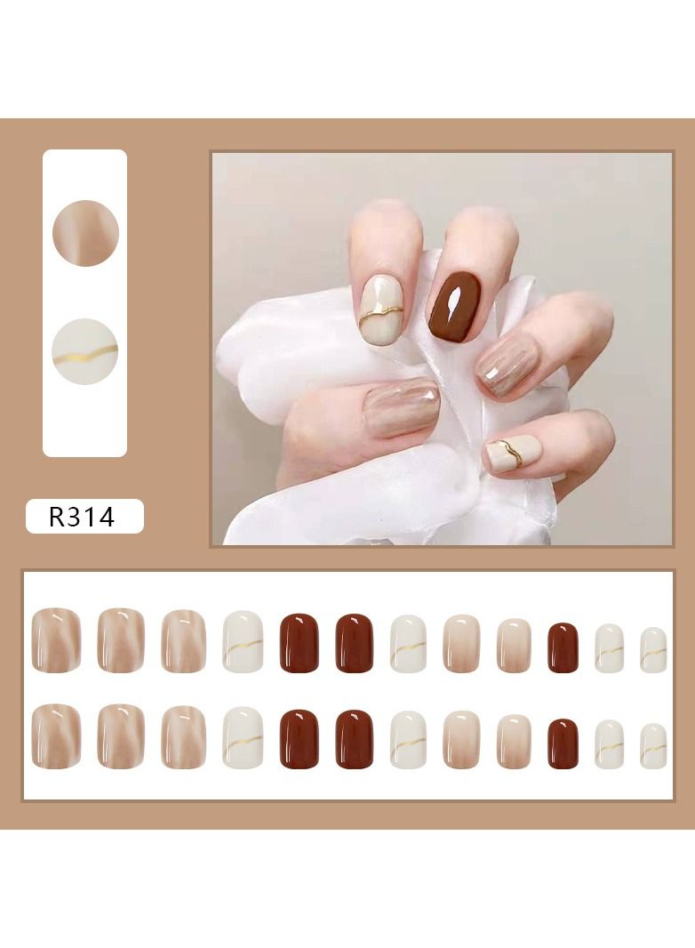 KUYING New Nail Patch  Multi Colored And Gentle Short Style  - Image 1