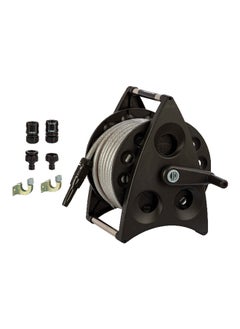 4-Piece Weather Resistant Shockproof Kiros Hose Reel Kit Black 30 x 42 x 40 cm 8945