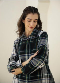 sanskrutihomes Checked Long Sleeve Shirt and Pyjama Set by Styli  - Image 5