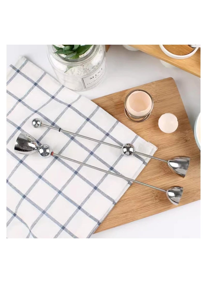 SYOSI - Egg Topper Egg Shell Opener Stainless Steel Egg Cracker Tool  for Soft or Hard Boiled Egg Egg Separator Egg Shell Remover for Hard Raw Boiled Eggs Easily Cut the Top of Soft-Boiled Eggs - Image 1