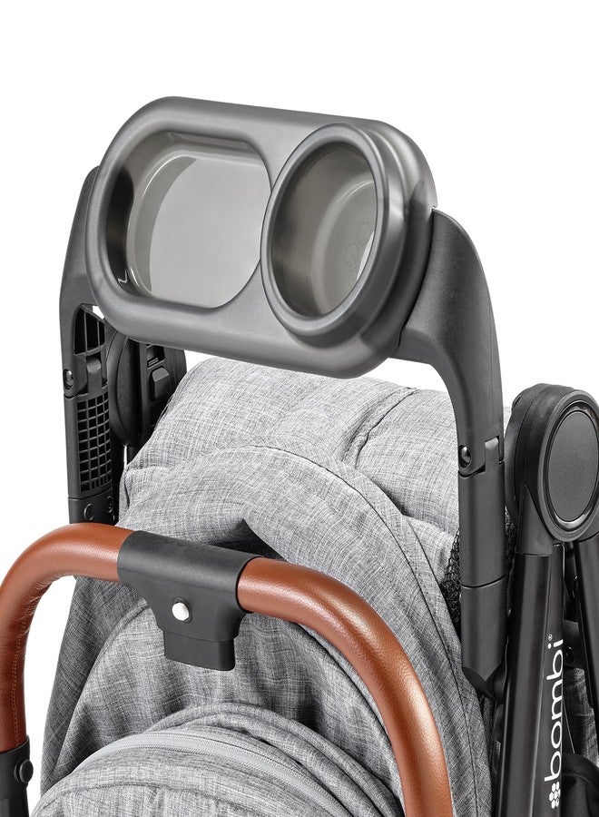 صينية وجبات خفيفة لعربة الأطفال من بومبي مع حامل أكواب، خالية من مادة BPA، آمنة للغسل في غسالة الأطباق، متوافقة مع عربة الأطفال V2 - Image 1