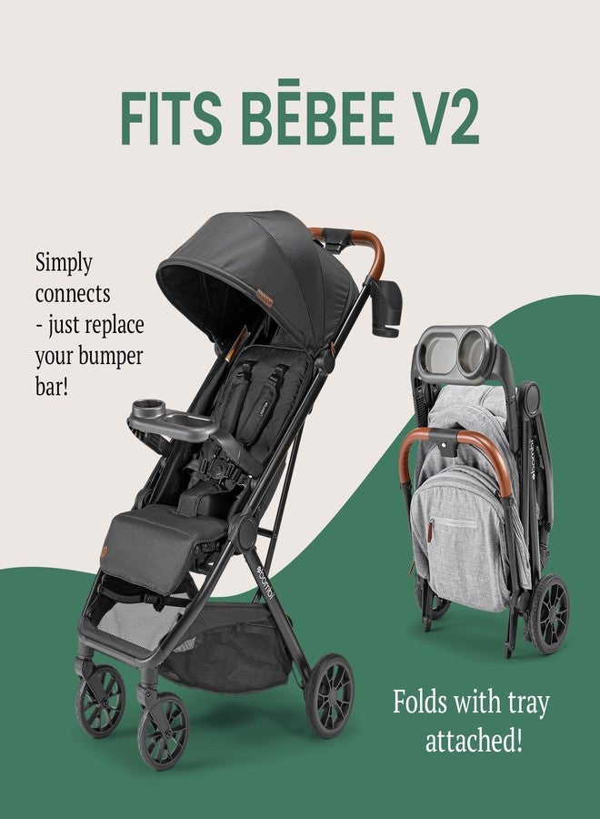 صينية وجبات خفيفة لعربة الأطفال من بومبي مع حامل أكواب، خالية من مادة BPA، آمنة للغسل في غسالة الأطباق، متوافقة مع عربة الأطفال V2 - Image 2