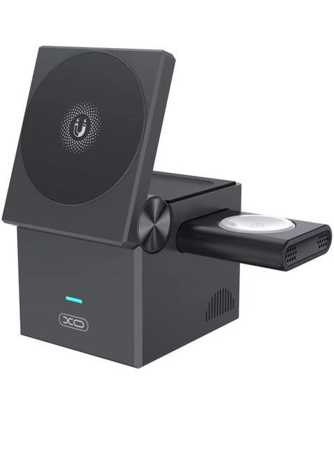 NEW 3-in-1 Cube with MagSafe - 15W Fast Charging Foldable Wireless Charger Station for iPhone, Apple Watch, and AirPods Pro