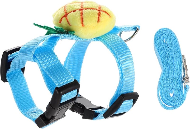Small Cat Harness Leash Set Pineapple Pattern Adjustable Soft For Safe Walking Travel - Image 1