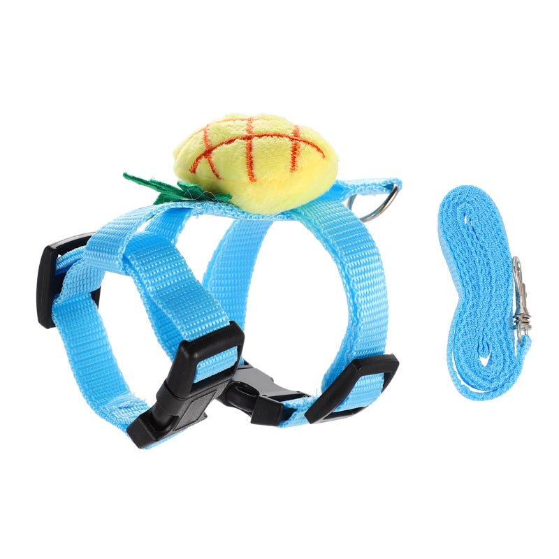 Small Cat Harness Leash Set Pineapple Pattern Adjustable Soft For Safe Walking Travel - Image 2