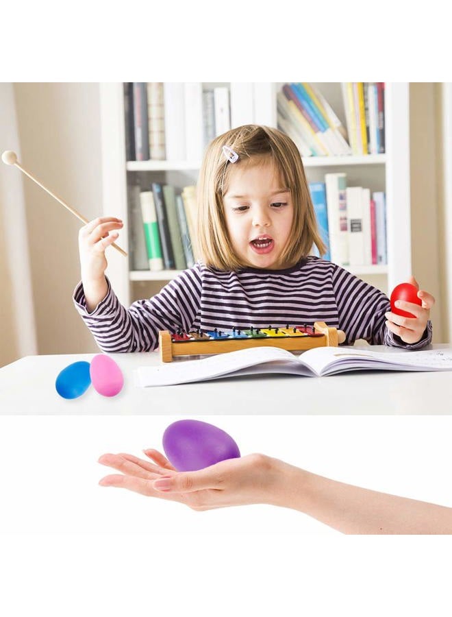 Augshy 18PCS Egg Shakers,Plastic Shake Maracas Percussion Egg Maracas Percussion Easter Eggs Toys Basket Stuffers Fillers Musical Instruments Party Favors Gifts - Image 5