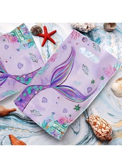 Zeemey 30pcs Mermaid Handbags, Plastic Gift Bags Candy Snack Bags Party Gifts Filling Supplies, Underwater Mermaid Themed Candy Snack Gift Packaging Bag, Birthday Party Youngsters Shower Party Supplies Decoration  - Image 4
