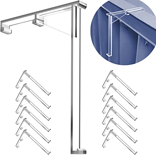 lofrcin 3.5 Inch Valance Clips - Clear Vertical Blind Valance Clip, Hidden Installation Bracket - Replacement Part (12PCS) - Image 1