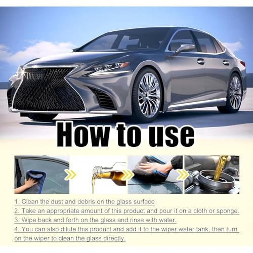 Nubilous Car Windshield Cleaner Oil Film Remover for Glass Water Spot Remover for Glass Surfaces Glass Cleaner for Home and Auto Windows Cleaning Each 100ml - Image 4