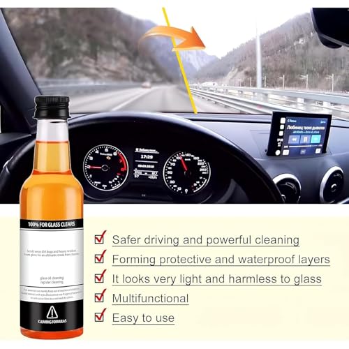 Nubilous Car Windshield Cleaner Oil Film Remover for Glass Water Spot Remover for Glass Surfaces Glass Cleaner for Home and Auto Windows Cleaning Each 100ml - Image 5