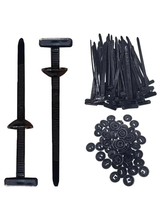 AGYAONE 50Pcs Heavy Duty Nylon Universal Cable Tie Buckle Durable Wear-resistant Self-locking Zip Ties Lightweight Portable  - Image 1