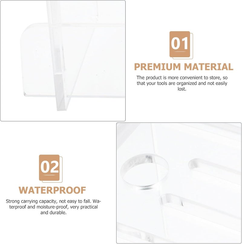 Garneck 5mm Thick Acrylic Cutter Storage Stand and Multifunctional Kitchen Knife Holder Rack for Household Countertop Organization - Image 3