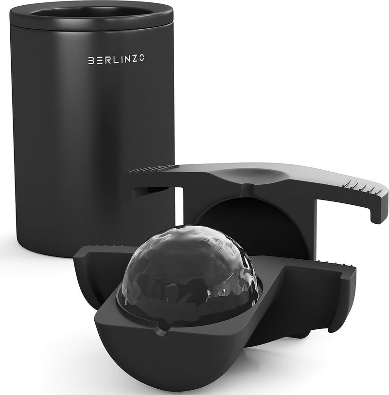 Berlinzo Premium Clear Ice Ball Maker - Large 2.4-Inch Crystal Clear Ice Balls for Whiskey, Cocktails, and Bourbon - Easy-to-Remove Ice Sphere Mold - (Ice Storage Bag Not Included) - Image 1