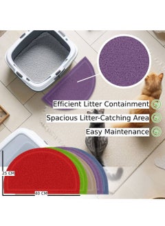 PL PL - Half-Moon Shape Cat Litter Mat (40 X 25 CM) - Green  - Image 1