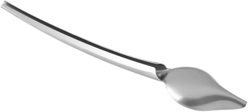 Chazcool Stainless Steel Saucier Drizzle Spoon, Sauce Spoon with Tapered Spout, Chocolate Drizzle Tool for Decorating Plate - Image 2
