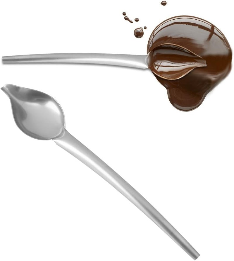 Chazcool Stainless Steel Saucier Drizzle Spoon, Sauce Spoon with Tapered Spout, Chocolate Drizzle Tool for Decorating Plate - Image 5