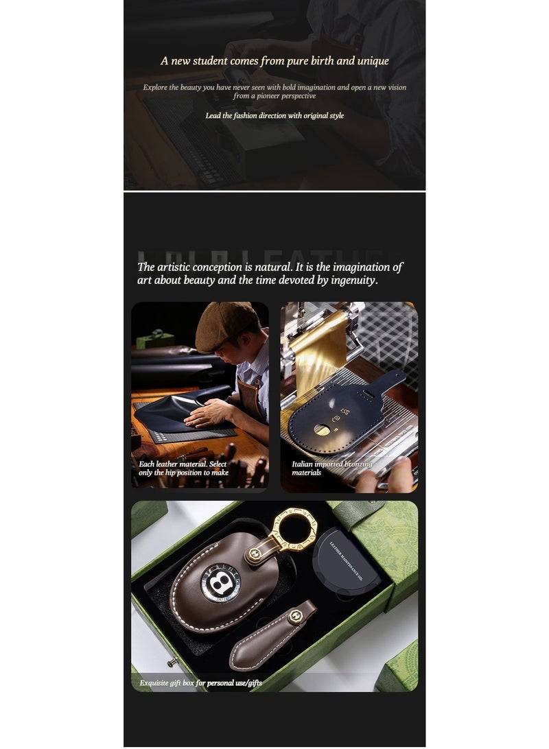 Bentleys Suitable for the leather key cases of Bentley Flying Spur, Bentayga, Bentley PHEV, Bentley Mulsanne, and Bentley Continental GT. - Image 3