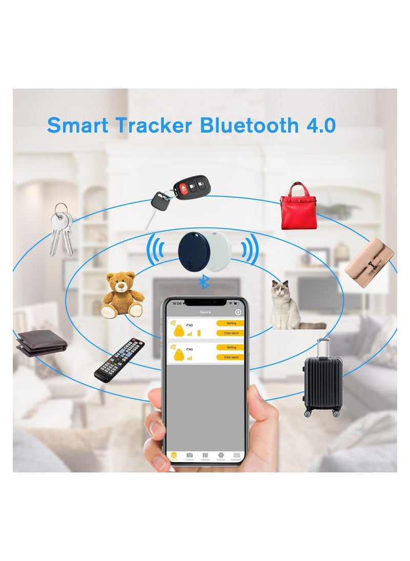YQbest 2 Pack Bluetooth Key Finder Locator, Mini Anti Lost Item Tag Tracker Alarm For Pet, Key, Wallet, Luggage, Compatible With Ios And Android, Incl Silicone Protective Cases.  - Image 3