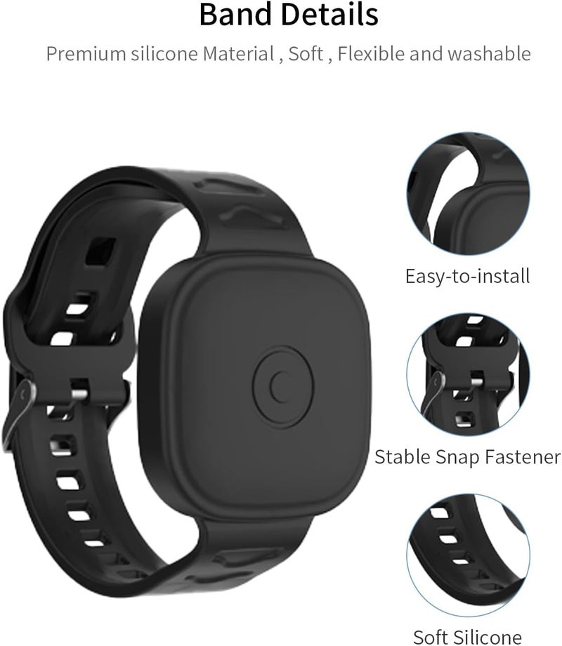 WUNIAK Case Watch Strap for Tile by Life360 Mate Bluetooth Tracker,watchband Design Soft Silicone Protection case, Portable,Scratch-Resistant, Shockproof,Black - Image 3
