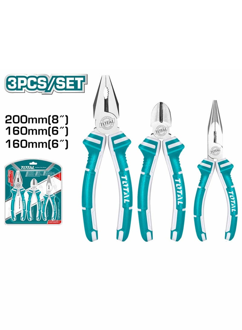 TOTAL 3 Pcs Plier Set THT1K0301 - Image 1