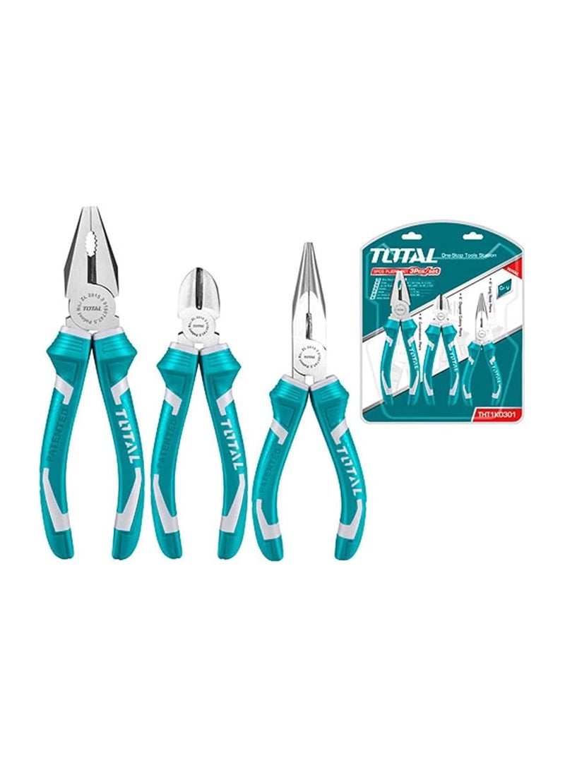 TOTAL 3 Pcs Plier Set THT1K0301 - Image 2