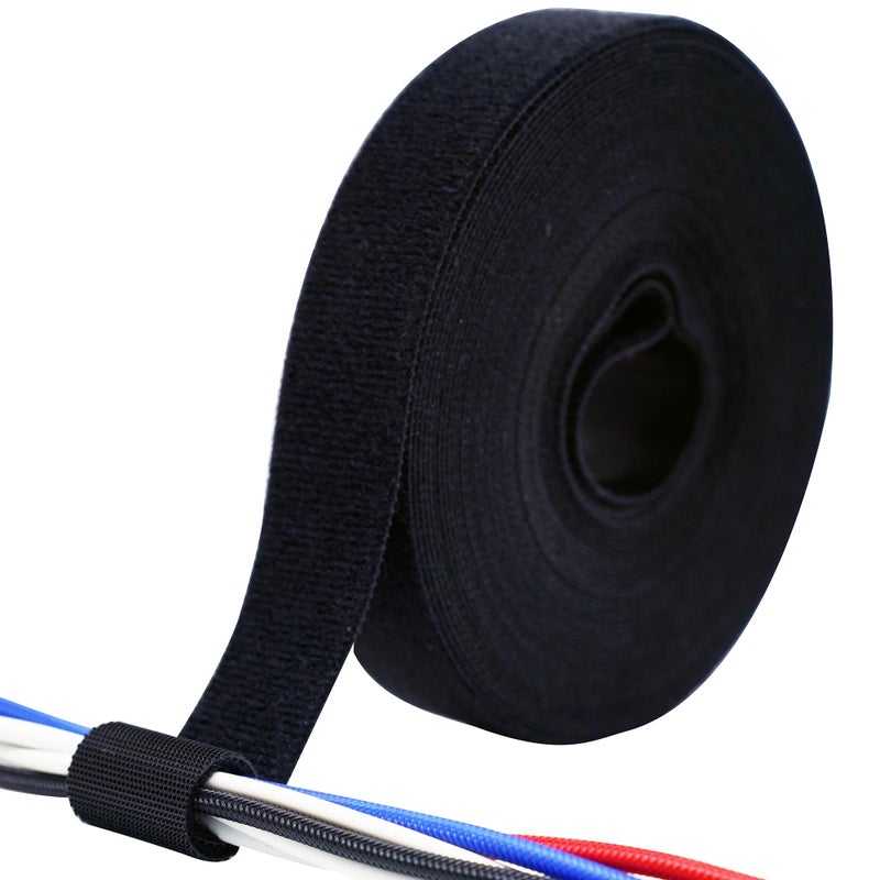 Ecohomes 1 Inch X 30 Ft Cable Ties Wrap  Double Sided Hook And Loop Straps Roll Tape  Self Gripping Strips For Cable & Cord Management Home & Office Organization  Heavy Duty Wire Tie Band Wraps - Image 1