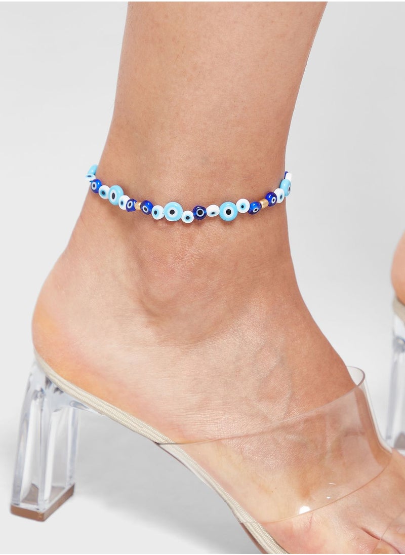 Fashionbox Mara Beads Blue Anklet  - Image 1