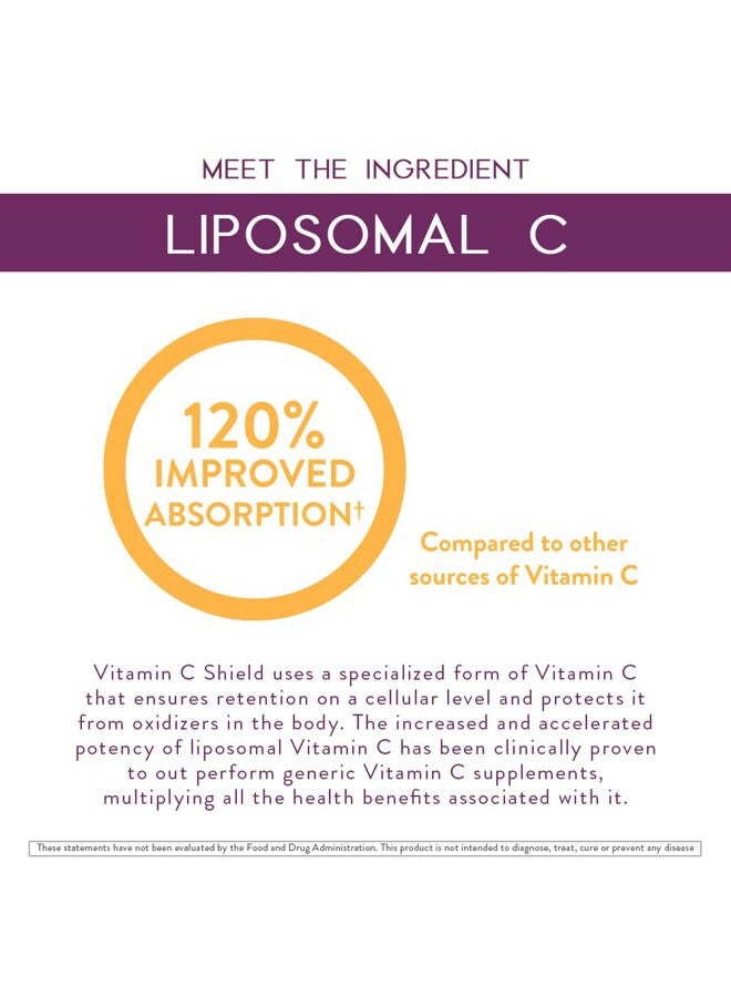 Body Kitchen Liposomal Vitamin C Shield, 1000mg PureWay-C, High Absorption, Non-GMO, Supports Immune Health and Cellular Efficacy, Veggie Caps, 60 Count  - Image 3